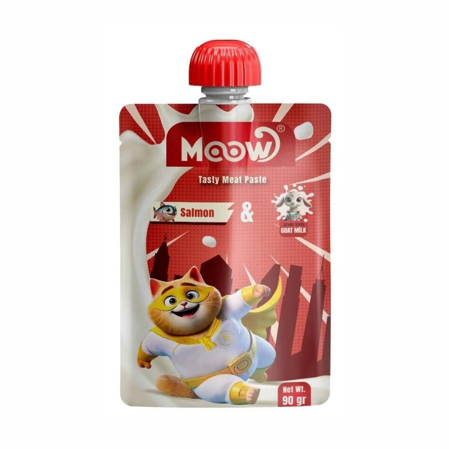 Moow Taze Somonlu Ve Keçi Sütlü Kedi Et Ezmesi 90 GR | SRC: Barcode: 8684862800286